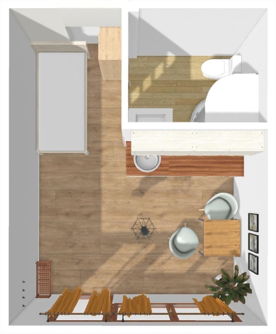 Půdorys apartmánu B1 (vizualizace)
